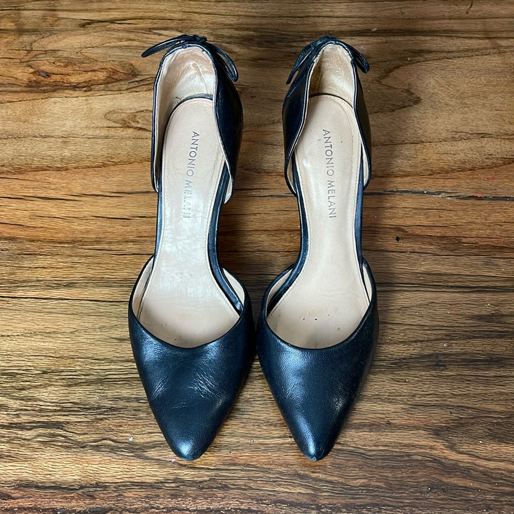 antonio melani black pumps with bow tie size 7.5